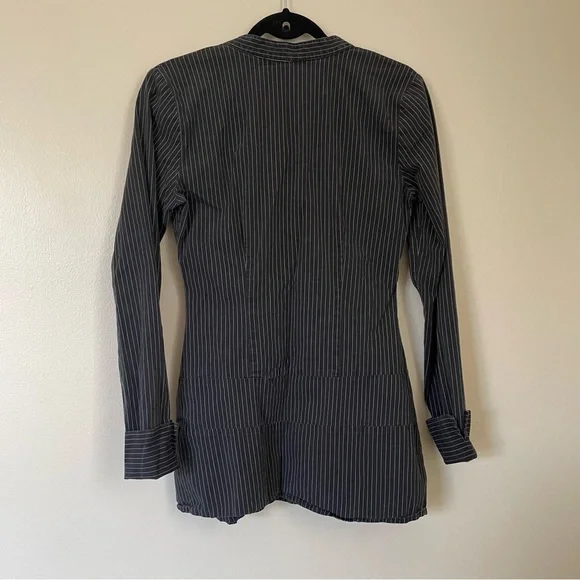 Fleurish | Black and White Pinstripe Button down | Size Small - Picture 9 of 11